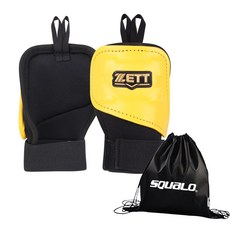 제트 손등가드 좌타 BLK-45, Yellow + SQ 가방, 1개
