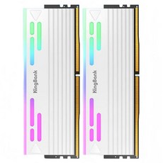 킹뱅크 DDR5 하이닉스 에이-다이 6000MHz C26 데스크탑용 램 16GB 화이트 2개입 KP460026, 1개