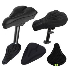 자전거 전립선 안장쿠션 커버 실내 실외 실내자전거, 1번메쉬커버, 1개, 블랙