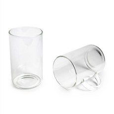 팥들 투명 유리컵 500ml 2P 세트 유리물컵, 컵 투명