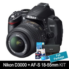 니콘 D3000 + 18-55mm 렌즈+16GB메모리+가방+리더기+UV필터=청소셋 포함가 k, 단품