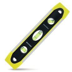 MELOTOUGH 9인치 수평 토비레벨(90도/고리형/노란색레벨)SLT01-Yellow, 1개
