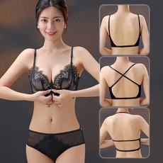 前扣式內衣 聚攏收副乳 無鋼圈內衣 提拉防下垂 性感蕾絲 美背內衣 文胸套裝 小胸顯大 不空杯 防滑不勒肩
