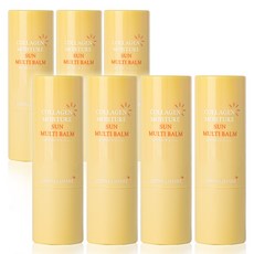 더마쉐어 콜라겐 모이스처 촉촉한 보습 선 멀티밤 수분 자외선차단 주름 미백 광채 링클 선스틱 멀티밤 SPF50+ PA++++, 11g, 7개