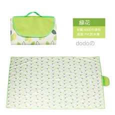 戶外便攜格子露營墊 (牛津布+PVC材質), 綠花