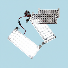 12V 42발 슬림 LED 경광등 화이트 써치라이트 자동차 보조 조명 램프 2개 세트, 1개