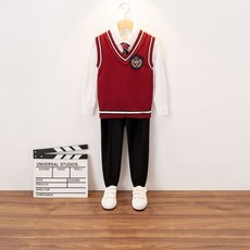 YN HOUSE 兒童學院套裝 幼兒園畢業服 國小演出表演服 學生製服 班服 英倫風男女小學生校服, 男款,120cm, 1個