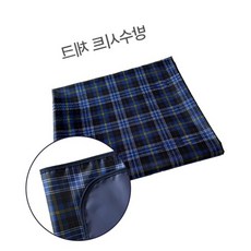 가정 돌봄환자 체크무늬 물세탁 침대 방수시트 90x139 환자침대커버 요양원, 1개