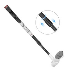 AMVR 메타 퀘스트 3S / 퀘스트 3과 호환되는 조절 가능한 골프 클럽 부착물 골프용 VR 골프 시뮬레이터 핸들 그립 80도 디자인 추적 유지, AMVR 메타 퀘스트 3S / 퀘스트 3과 호환되는 조