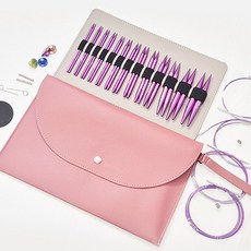 네일룸 조립식 대바늘세트 파우치포함, 퍼플