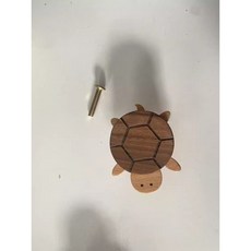 北歐ins風 實木牆壁掛衣鉤 創意動物兒童房掛鉤, 櫸木+黑胡桃殼（拉手款）,小號烏龜 7.5*5.6*3.6, 1個