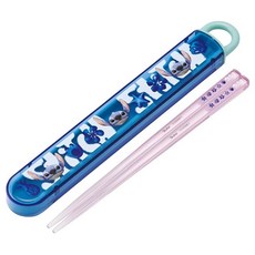 스케이터(Skater) 젓가락·젓가락통 세트 어린이용 도시락 16.5cm 일본 제조 식기세척기 사용 가능 슬라이드식 디즈니 리로스티치 ABS2AMAG-A
