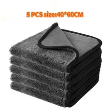 마이크로 화이버 파일 자동차 관리용 마이크로화이버 디테일링 마이크로화이버 세차 청소용 천 트위스트 대, 03 40x60x5pcs