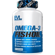 EVLUTIONNUTRITION Omega-3 魚油軟膠囊, 1個, 120 件