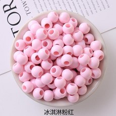 大孔圓珠兒童串珠飾品，亞克力散珠手鍊手機鏈材料