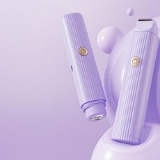 PYHO 탈모기 남여공용 생활방수 휴대용 제모기 여성 제모기, 자주색