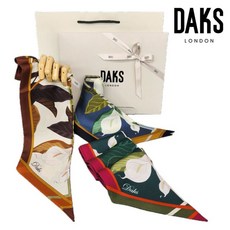 [백화점 정품] 26년SALE 닥스 DAKS 이태리 스키니 실크 스카프 카라 FKO062O