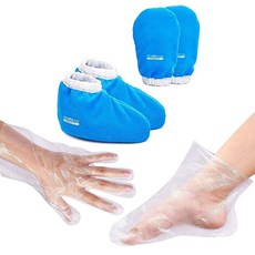 뉴 로드 손발용 파라핀 미트 일회용 손 및 발 라이너 핫 스파 페디 준비 장갑 핑크, Blue