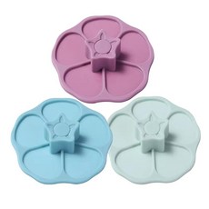 해바라기 실리콘 컵 커버(3개 세트) 머그잔 컵 유연한 머그 커버 찻주전자 커피 및 차용 핫 컵 뚜껑(불투명 꽃), Opaque flower