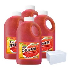 흥국 자몽 농축액 1.8kg 4개 (냉장) 아이스박스포장, 1.5L