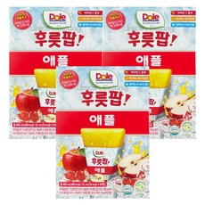 Dole 돌 후룻팝 애플 애플팝 얼려먹는주스, 3개, 496ml
