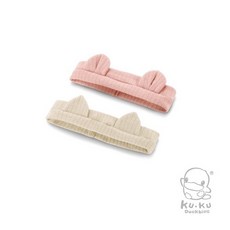 KUKU酷咕鴨 PLUS 竹纖羅紋造型髮帶/寶寶髮飾/嬰幼兒髮帶/蝴蝶結髮帶/兒童髮帶, 1個, 竹纖羅紋造型髮帶 暖調杏+自然粉