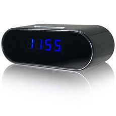 CHICHIAU WIFI 4K 時尚電子鐘造型無線網路夜視微型針孔攝影機 CK2 影音記錄器, 商品+32GB記憶卡