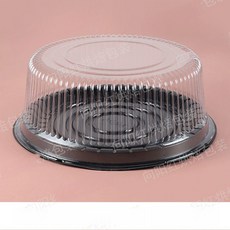 케이크 포장 박스 케이스 머핀 원형 베이커리, 1개, 8인치 블랙