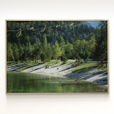 [아트밀] 쉼이 있는 여행사진 액자 90종 - 22 오후의 호숫가, 1 (소형) A4액자_우드브라운, 우드브라운