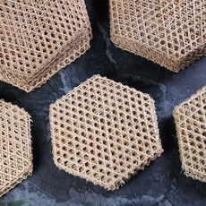 竹笪編織餐墊，格網蒸墊，竹網燉魚鍋底防粘，手工製作, 1套