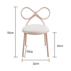 학습의자 플라스틱 가정용 책상용 등받이 리본 디자인 의자, 1개, 5_소녀핑크좌석높이33