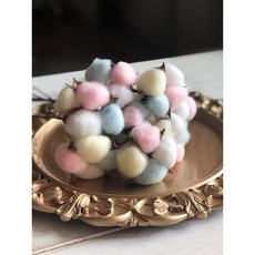 彩色棉花乾燥花束 (10支) 手工染色糖果色系 居家店面裝飾 婚禮小物, 詳見包裝