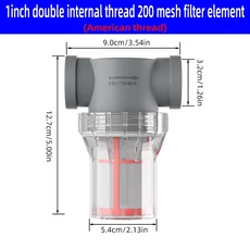 NPT 스레드 304 스틸 필터 스크린 80 메쉬 프리 1/2 인치 수 파이프, 23 NPT F 1in 200 mesh