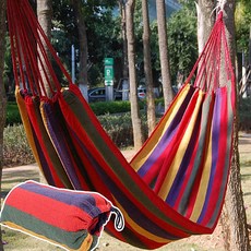 레인보우 해먹 가족 나들이용품 야외 오락용 모험 장비