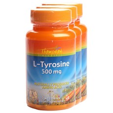 THOMPSON L-酪胺酸植物膠囊 500mg, 30 件, 3個