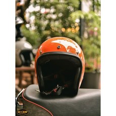 GU CAMP BLADE RIDER VIKINGS 3/4 復古小帽體安全帽 橘色, 1個