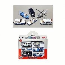 경찰 소방차 헬기 미니카 세트 구급차 소방관 비행기 차량 장난감 구조대 드론 레이싱카, 본상품