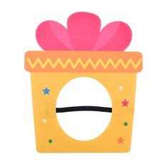 플레이잼 아기 생일 케이크 가면, 1개, 옐로우 선물상자 가면