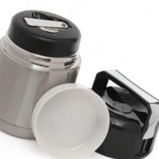 쌍문상회 쿠킹메이드 간편조리 보온죽통 휴대 스텐 푸드자 실버, 본상품