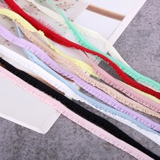 짱패브릭 인형) 7mm 에이미 컬러 미니셔링 탄성레이스, 5.아이보리, 1개