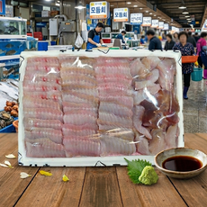 목포 흑산도 국내산 숙성 홍어모듬 500g 1kg 홍어회 홍어삼합, 중간