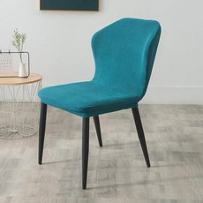 의자커버 의자 커버 홈 방진 블랙 두꺼운 스타일 곡선 다이닝, 1개, 8. 블루스톤블루