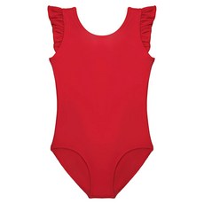 발레복 체조 유니폼 스텔 숏 레오타드 러플 캡 여자 슬리브 의상을