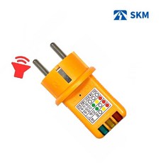 SKM 콘센트접지테스타 SK-7503 AC 부저(벨) 접지확인시험기 활선여부 및 접지유무확인, 1개