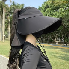 UV자외선차단 여름썬캡 와이드버킷햇 플랩캡 여성 챙넓은모자 농사 물놀이 골프 햇빛가리개