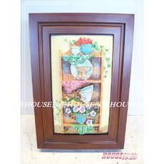 House傢飾 立體版畫木框KEY BOX鑰匙收納盒(咖啡杯) - 台南佳里限量款, 1個