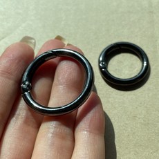 원터치오링 오픈형 가방손잡이수선 뜨개가방부자재 가방연결 열쇠고리 흑니켈 40mm, 1개, 상세페이지 참조