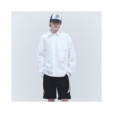 빈트릴 셔츠 남녀공용 오버핏 남방 해시태그 화이트DJDH2923780