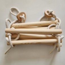 줄사다리 원목 실내 문틀밧줄 간격 매달리기 놀이기구 가정용 방문 교구 문틀, 1개, 삼각 클립형 9개 원목