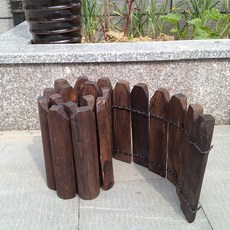 방부목울타리 화단 경계석 실내 원목 방부목 울타리 정원경계 정원소품 마당용, E_평평한 울타리 높이 25cm 미들